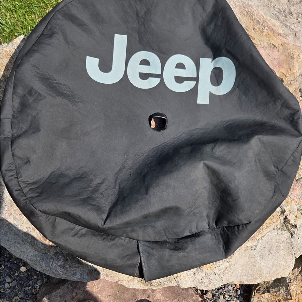 Jeep Black Tire Cover with Logo